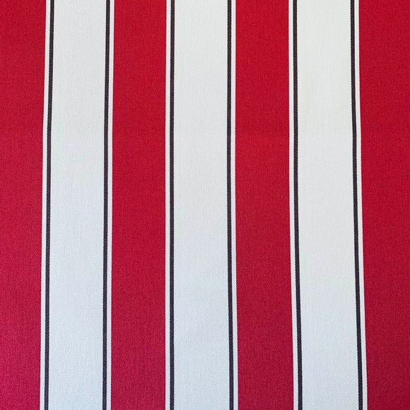 4.27 Yards Free Spirit Vicki Payne Pink Brown White Awning Cabana Stripe Fabric - Picture 1 of 4
